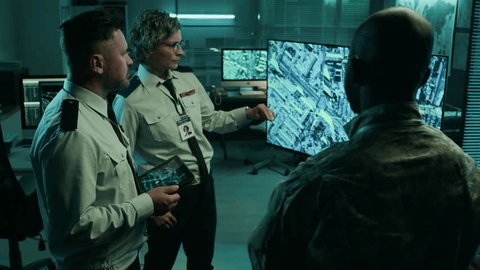 Debrief room screen